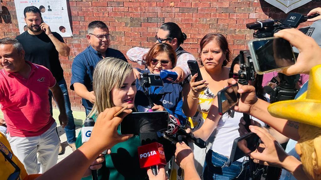 “Estoy aquí por mis candidatos”: alcaldesa de Piedras Negras. Foto: Aida Campos.