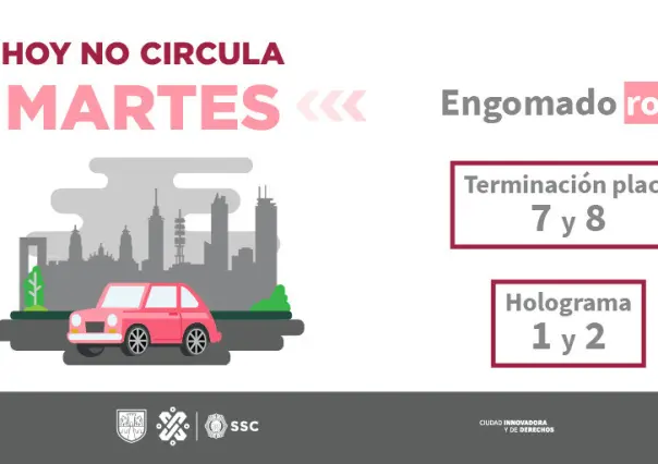 ¡Hoy no circula! Martes 6 de mayo