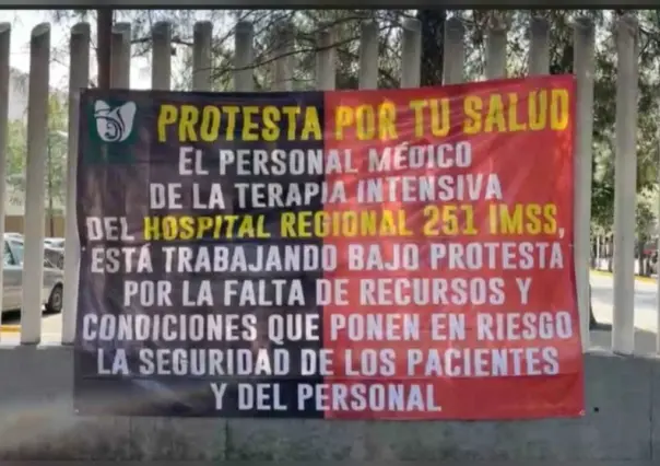 Trabaja bajo protesta personal médico de la clínica 251 del IMSS en Metepec