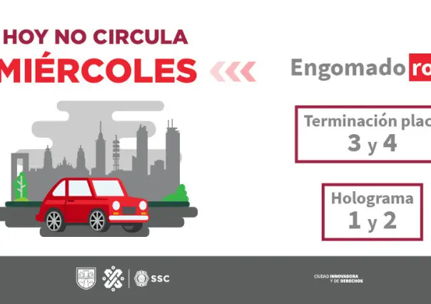 ¡Hoy no circula! Miércoles 7 de mayo