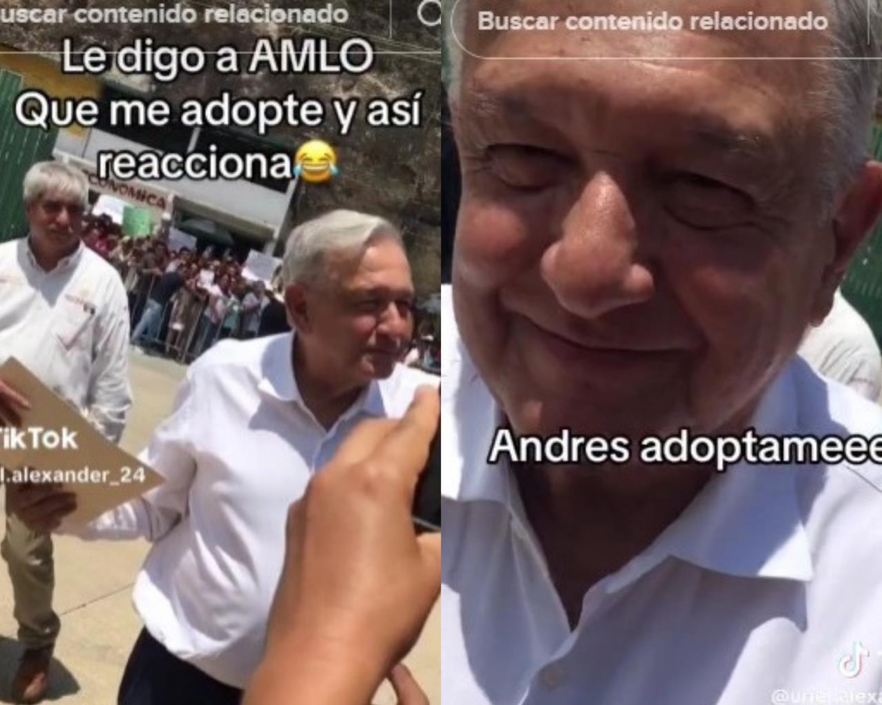 AMLO se divierte con petición de joven: Andrés, adoptame en Hidalgo. Foto: Captura de pantalla