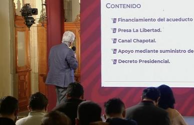 Presentan avances de la presa La Libertad en la Mañanera