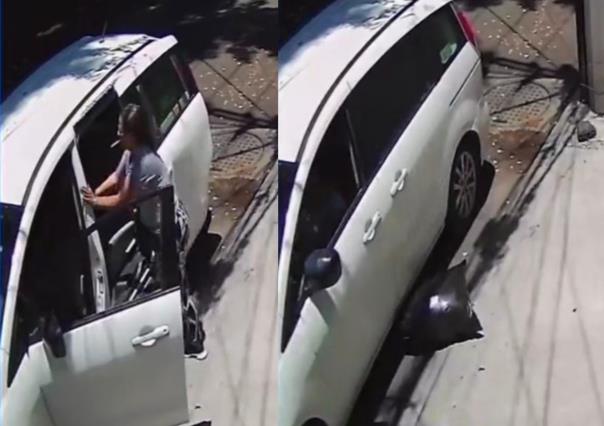 Lady Basura: Mujer irresponsable deja bolsa de basura en la calle