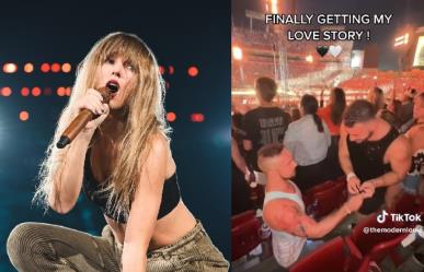 ¡Le dan el sí! Hombre le pide matrimonio a su novio en concierto de Taylor Swift