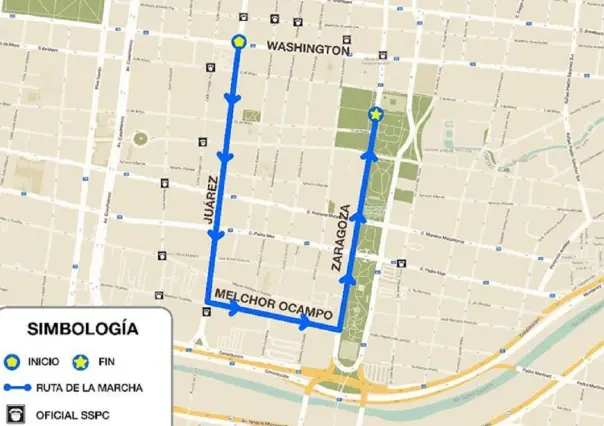 Realizarán cierres viales por marcha en el centro de Monterrey