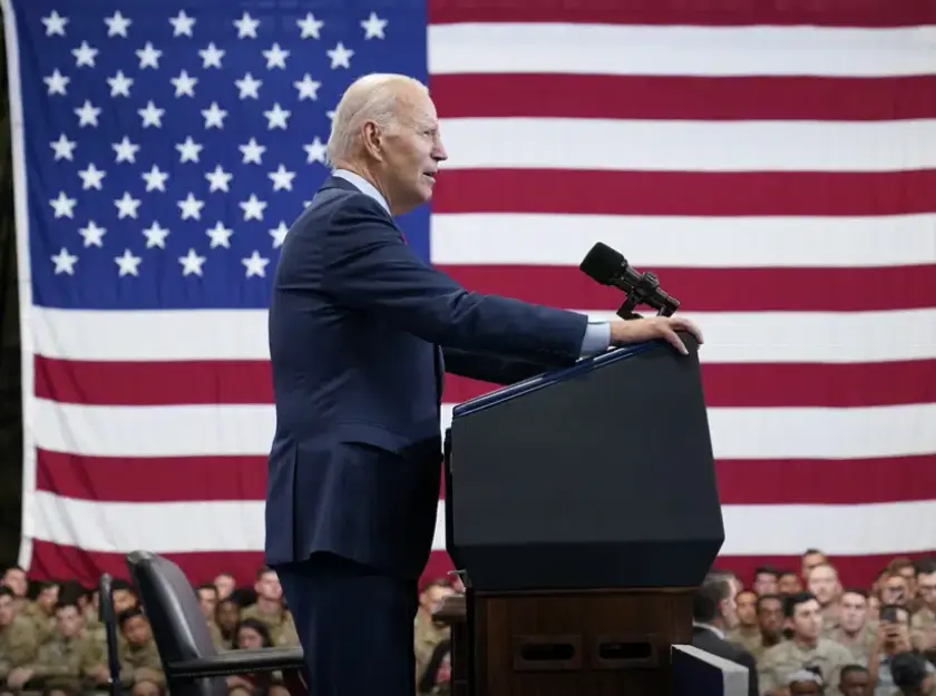 El presidente Joe Biden habla en Fort Liberty, Carolina del Norte, 9 de junio de 2023. (AP Foto/Susan Walsh)