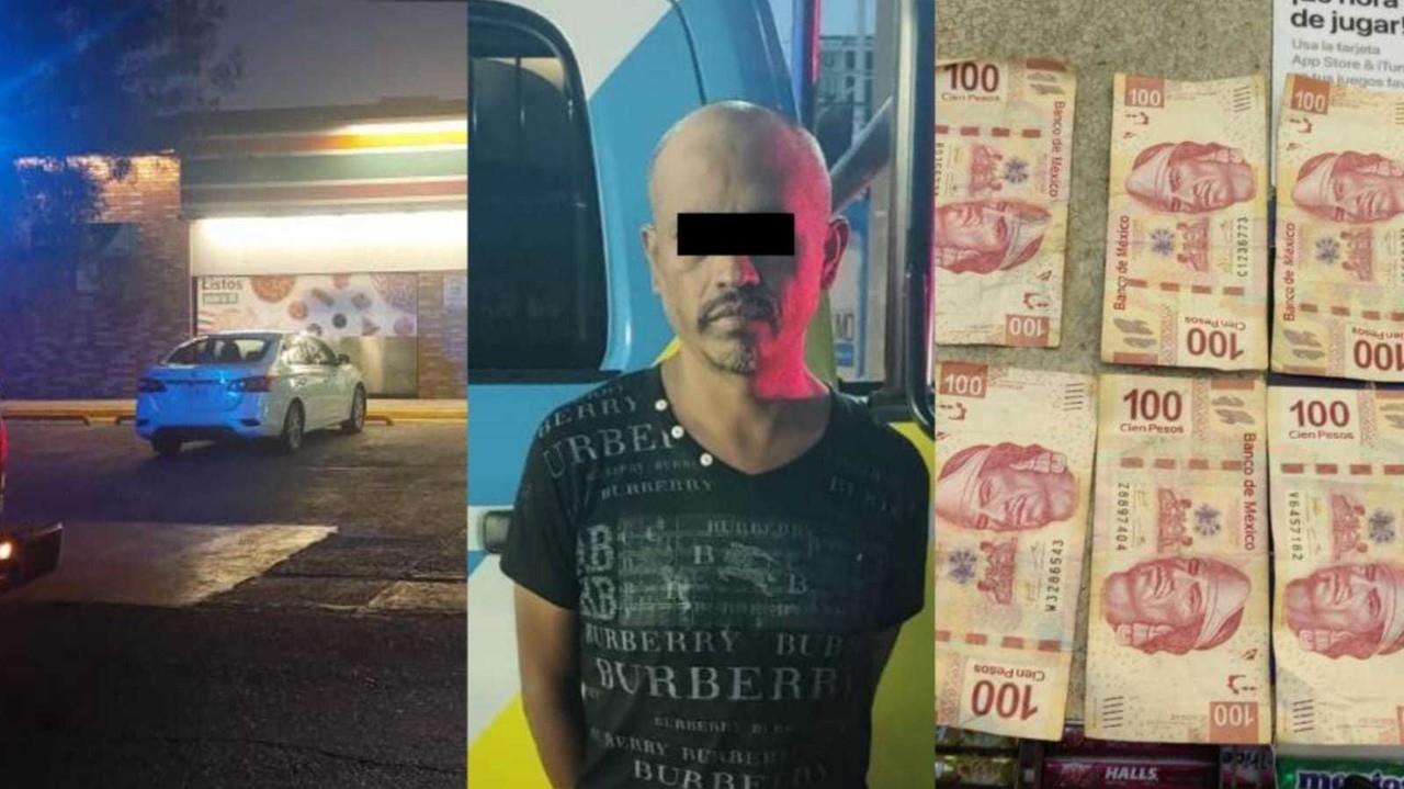 Ricardo R., de 40 años de edad, fue detenido por asaltar una tienda de conveniencia. Foto. Cortesía