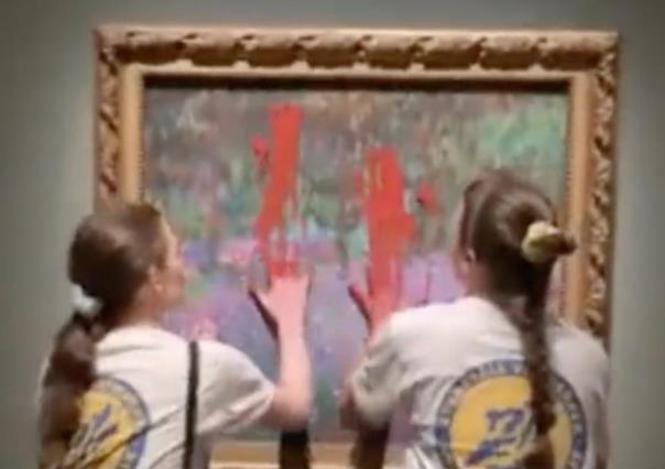 ¡Lo vuelven a hacer! Activistas manchan con pintura cuadro de Monet en Estocolmo