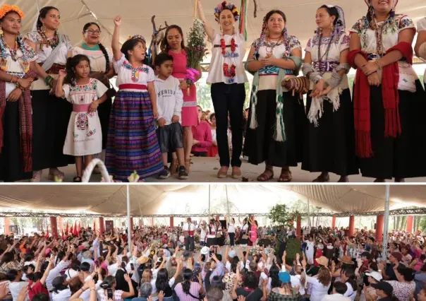 Claudia Sheinbaum recibe bastón de mando en Xochimilco