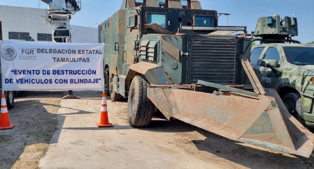 Destruye FGR 14 camiones monstruos en Tamaulipas