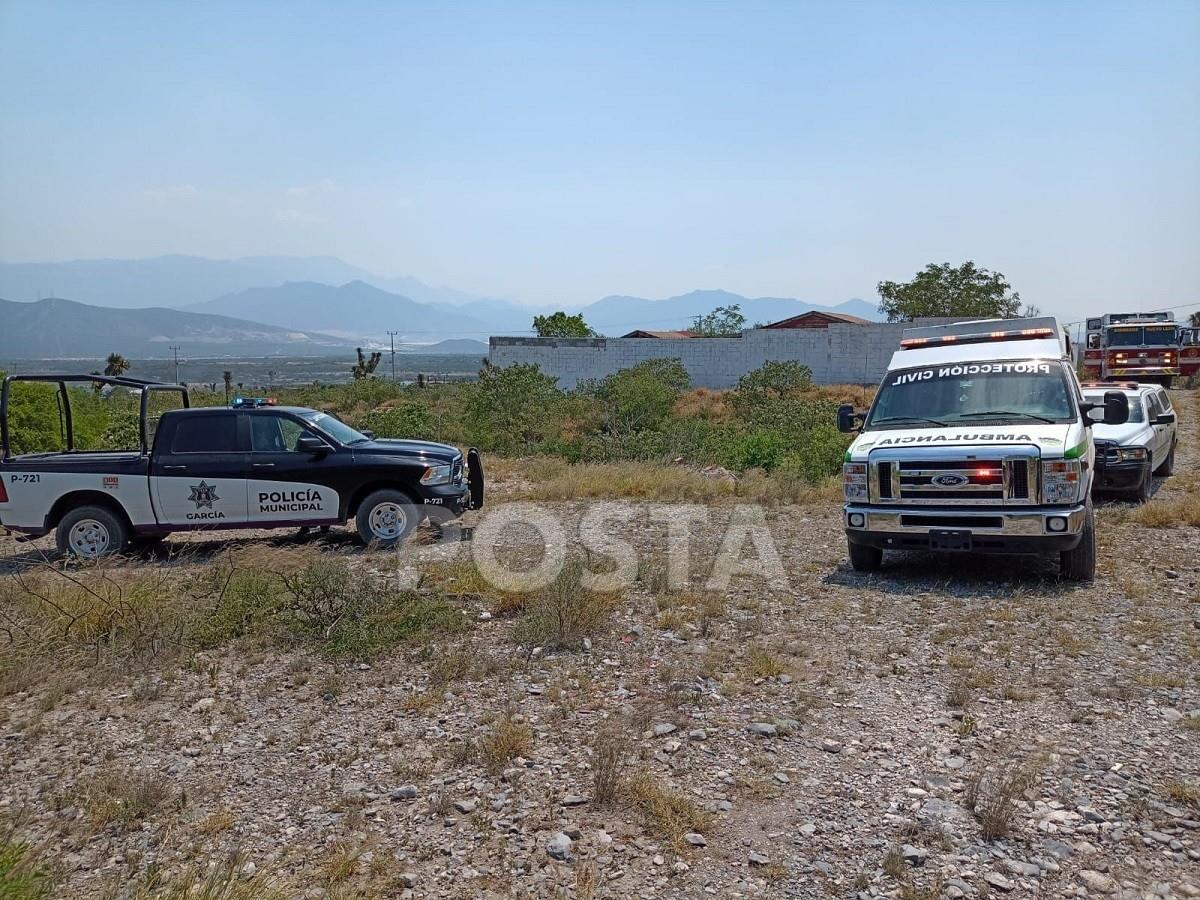 Hallan cuerpo calcinado en rancho de García, Nuevo León