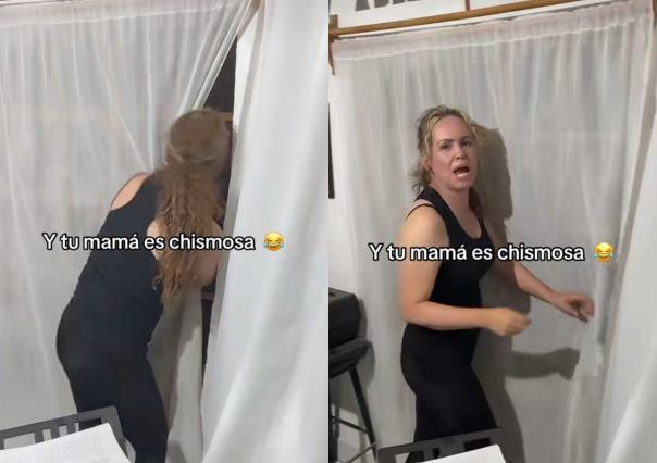 VIDEO: ¿Y tu mamá es chismosa? Exhiben a mujer en el pleno chisme