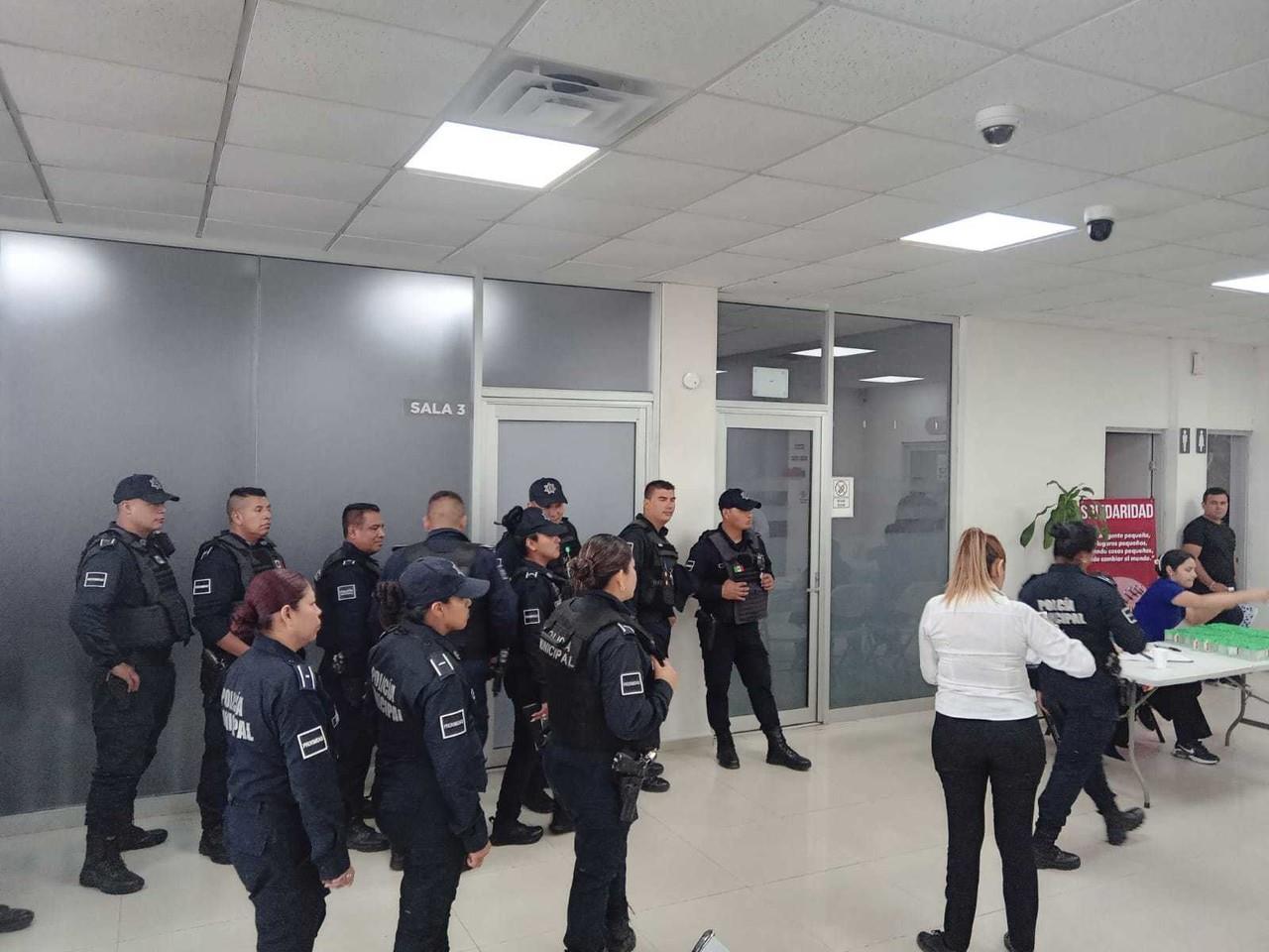 Aplican antidoping a personal de la Secretaría de Seguridad Ciudadana de Escobedo. Foto. Cortesía