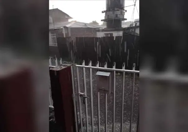 Fresca tarde en El Salto con llegada de lluvia y granizo a la entidad