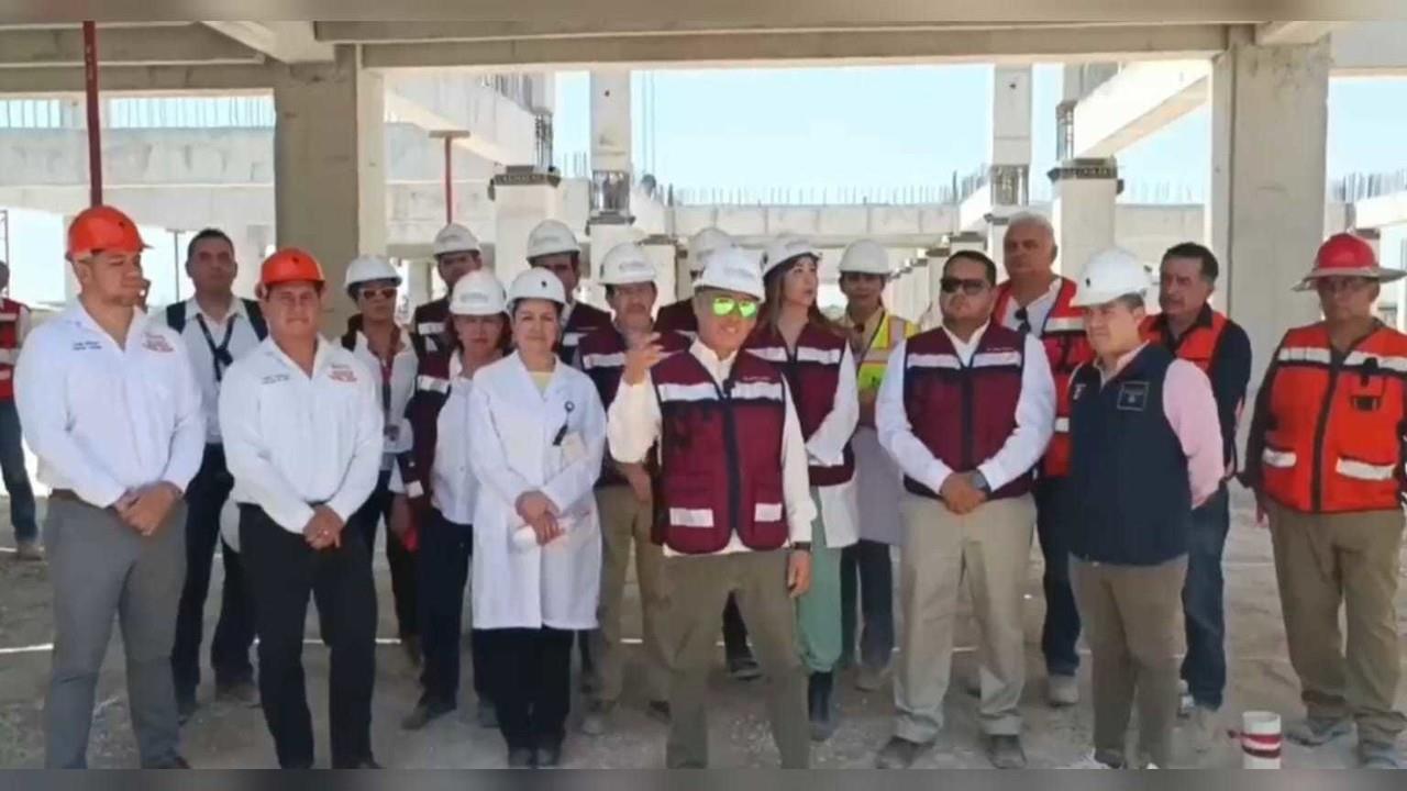 Visitó la construcción del nuevo hospital del ISSSTE, el Director General, Pedro Zenteno, que contará con 250 camas y ocho quirófanos disponibles para los derechohabientes, con fecha de entrega para Marzo del 2024. Foto: Captura de pantalla.