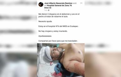 Muere hombre en hospital al no recibir atención médica, fue herido en un asalto