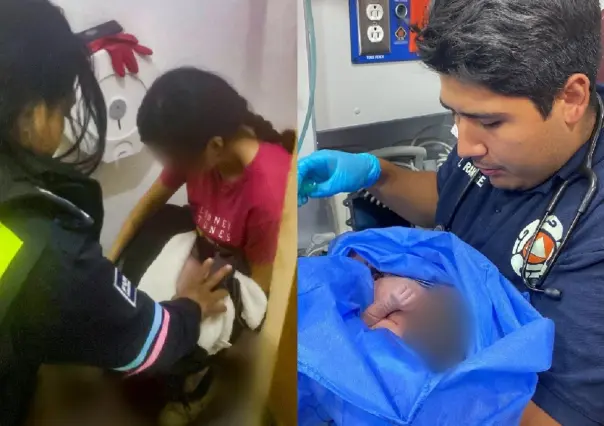 Mujer da a luz a bebé en un Modelorama