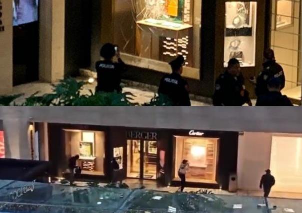 Asalto en Plaza Antara: Sujetos con mazos roban joyería en Polanco