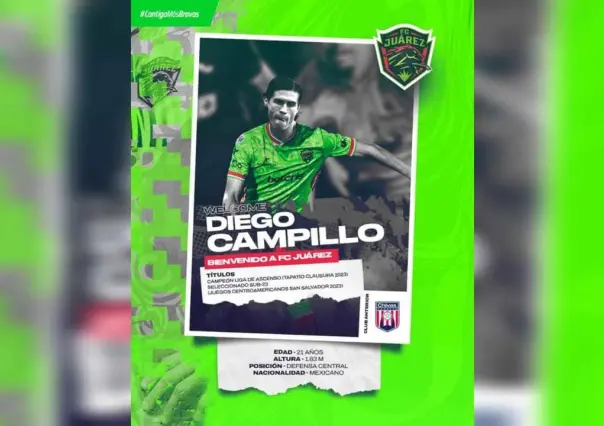 Llega el duranguense Diego Campillo a la Liga MX, Juárez su nuevo destino