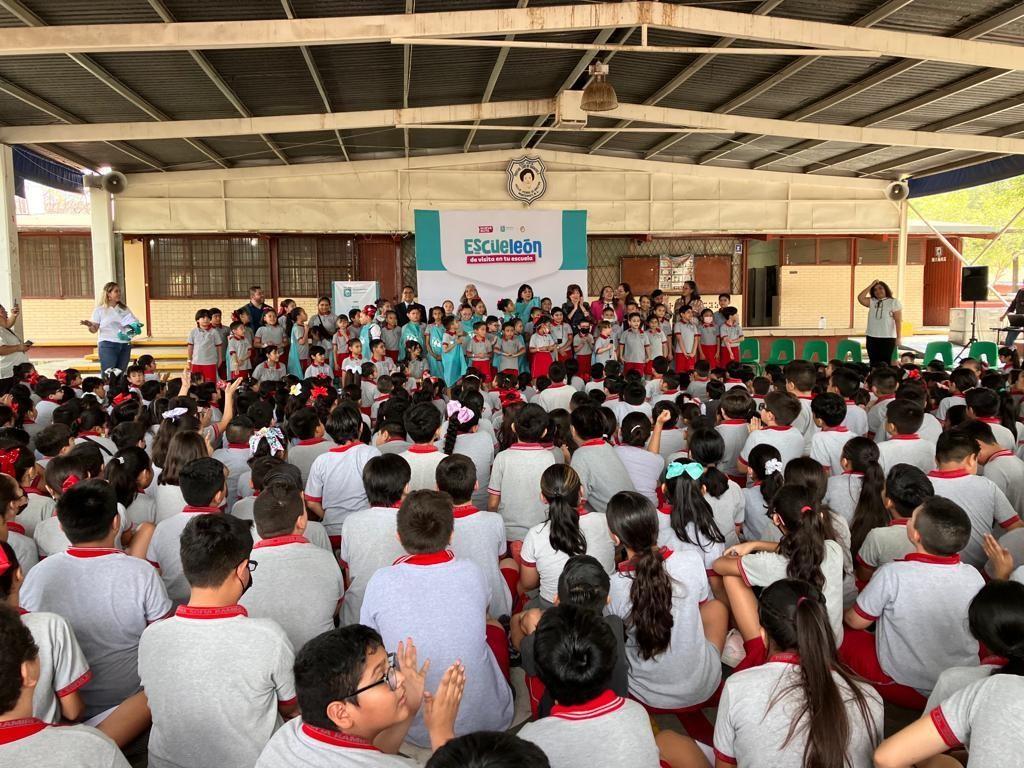 La clausura oficial del ciclo escolar 2022-2023 se llevó a cabo en la escuela primaria Sofía Ramírez Guerra, ubicada en la colonia Valle Verde al poniente de Monterrey. Foto: Rosy Sandoval