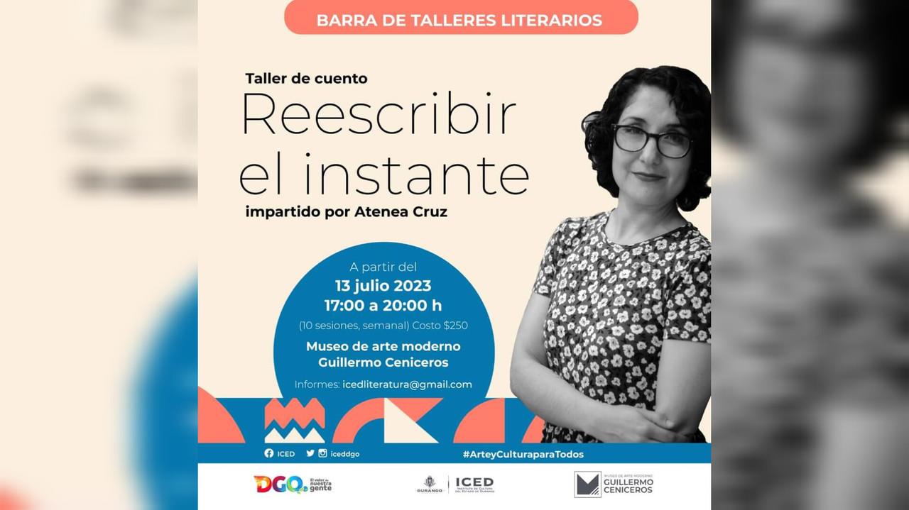 Taller literario Reescribir el instante inicia el 13 de julio. Foto: ICED