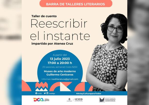 Invita el ICED a la Barra de Talleres Literarios