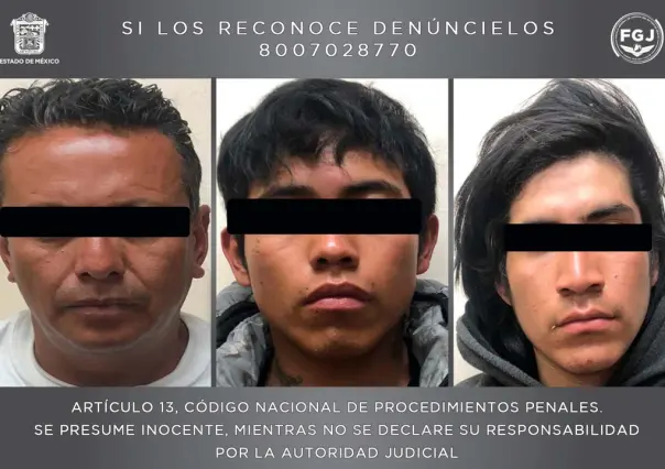 Detienen a tres hombres por robo de vehículo con violencia en Toluca