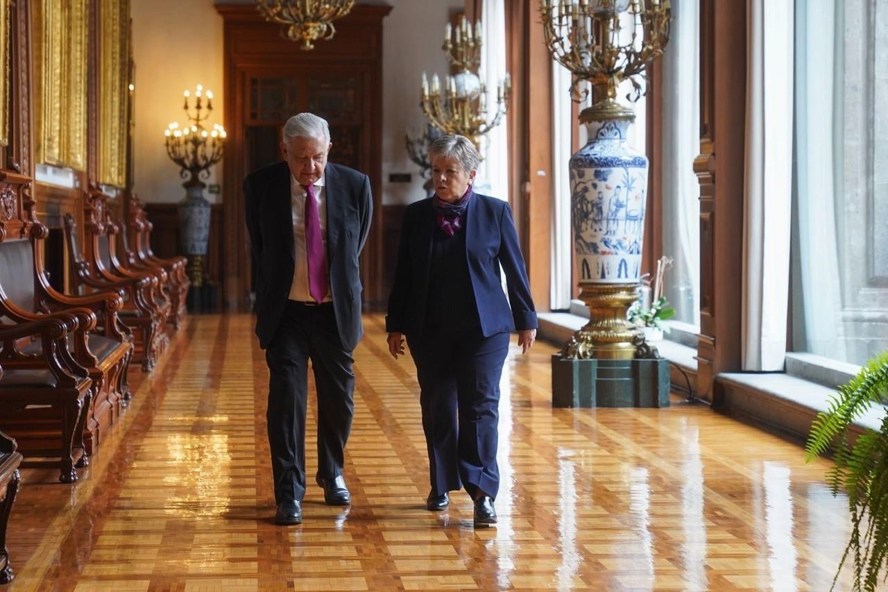 El presidente defendió a su nueva canciller desde Palacio Nacional. Foto: Especial