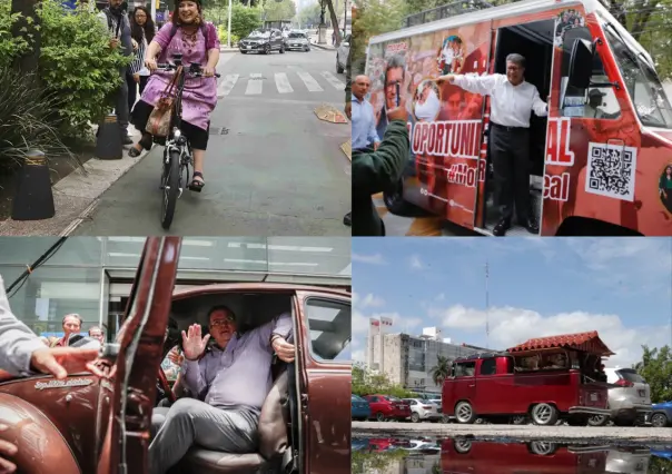 Bicis, Vocho y Combi, las corcholatas en movimiento