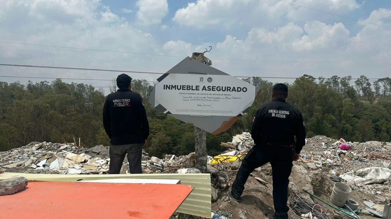 Clausuran dos tiraderos ilegales de basura; detienen a cinco en Naucalpan