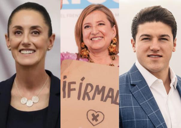 Samuel García, Claudia Sheinbaum y Xóchitl Gálvez lideran preferencias