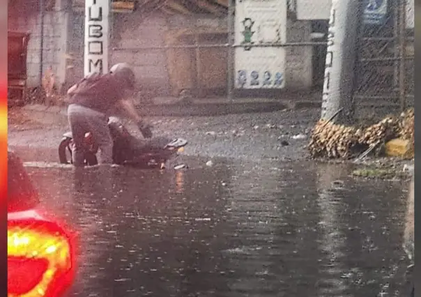 VIDEO: Colapsa lluvia la México-Texcoco en Los Reyes la Paz en Edomex