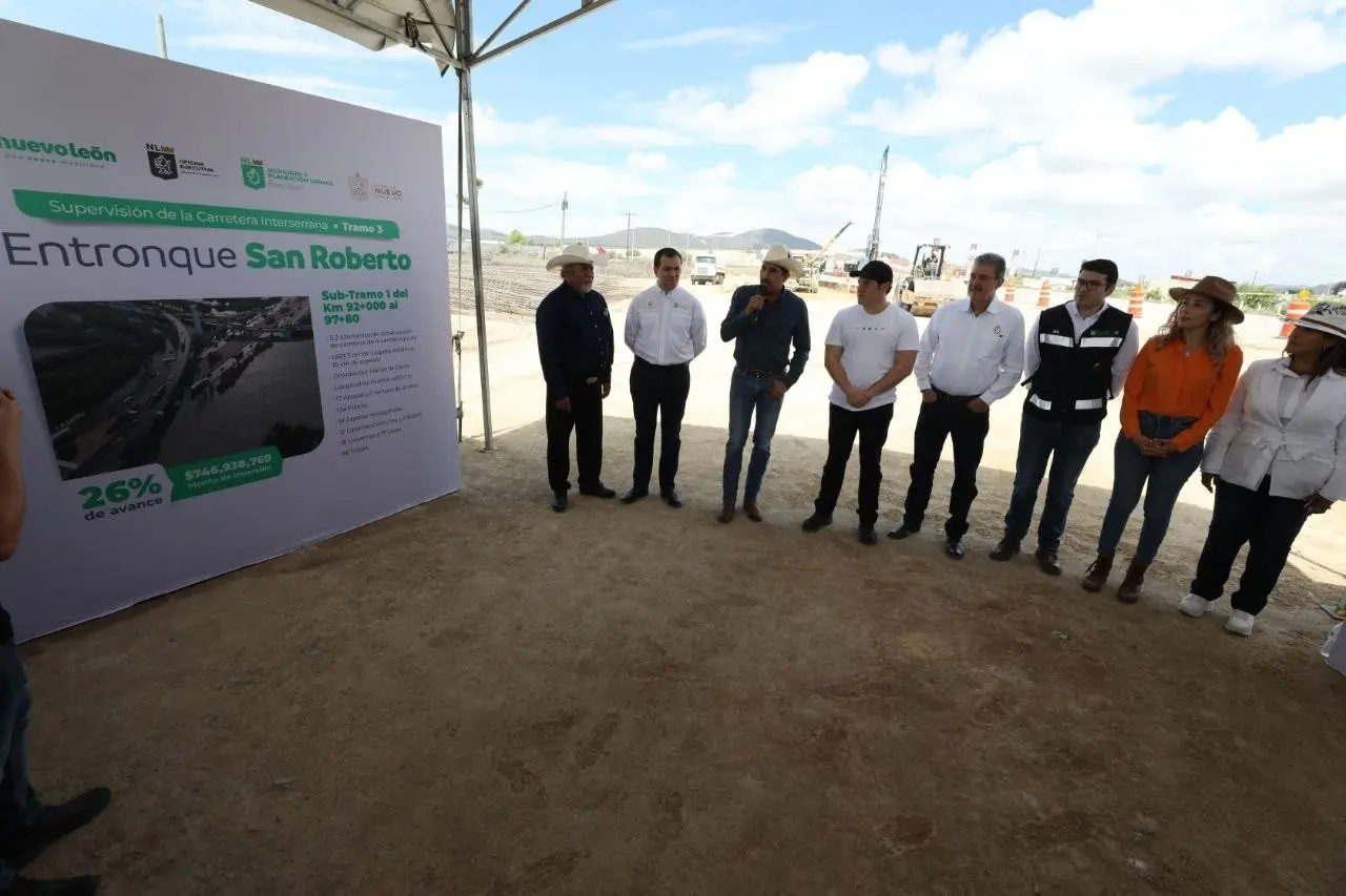 Avanza 26% construcción de la carretera Interserrana