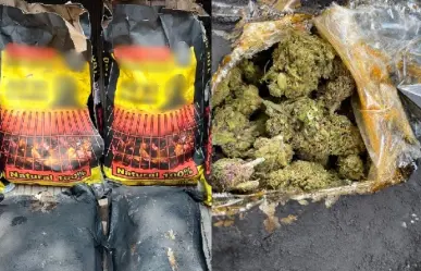 Aseguran marihuana oculta en bolsas de carbón en Culiacán, Sinaloa