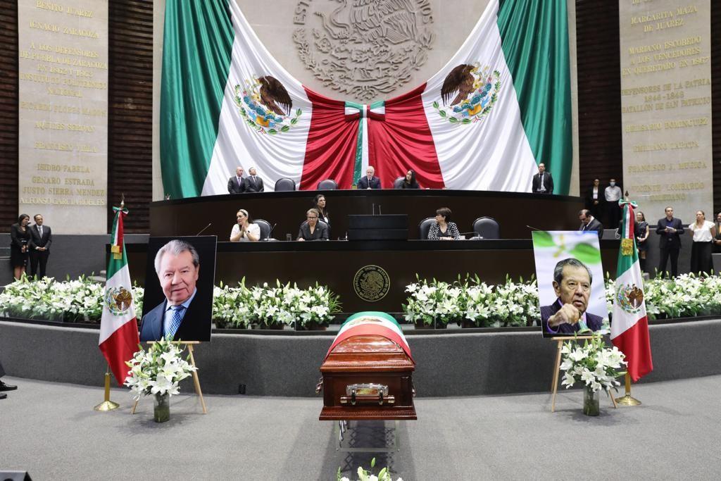 Homenaje de cuerpo presente a Porfirio Muñoz Ledo en la Cámara de Diputados