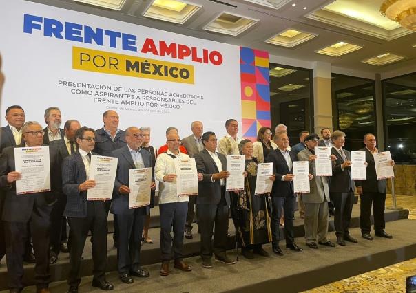 Conoce a los 13 aspirantes presidenciales del Frente Amplio por México