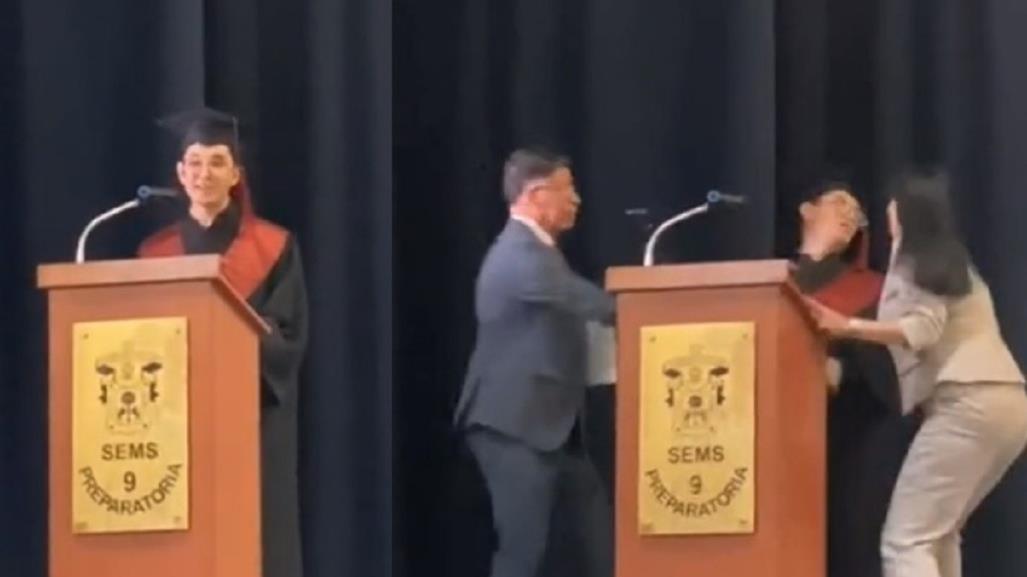 Da joven emotivas palabras en graduación de prepa y se desmaya