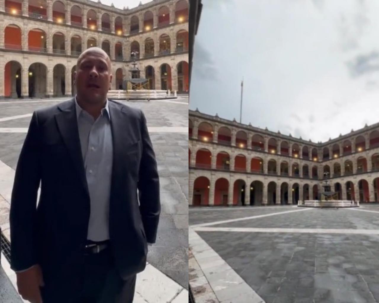 Recibe AMLO al gobernador de Jalisco, Enrique Alfaro, en Palacio Nacional. Foto: Captura de pantalla