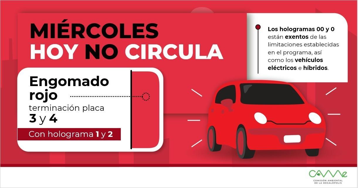 ¡Toma precauciones! Este es el hoy no circula para el miércoles 12 de julio