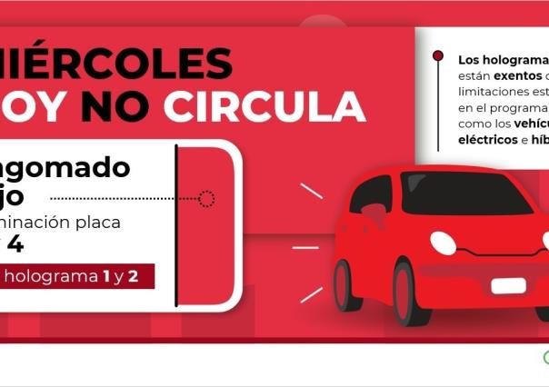 ¡Toma precauciones! Este es el hoy no circula para el miércoles 12 de julio