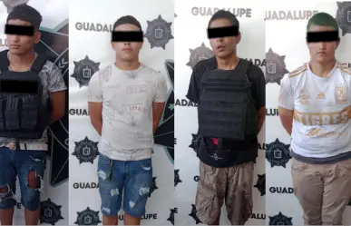 Detiene policía de Guadalupe a 4 personas con armas largas