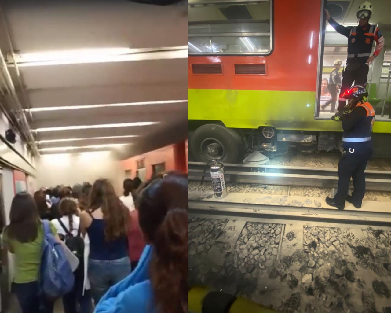 Falla en estación Hospital General de la Línea 3 obliga evacuación. Foto: Captura de pantalla