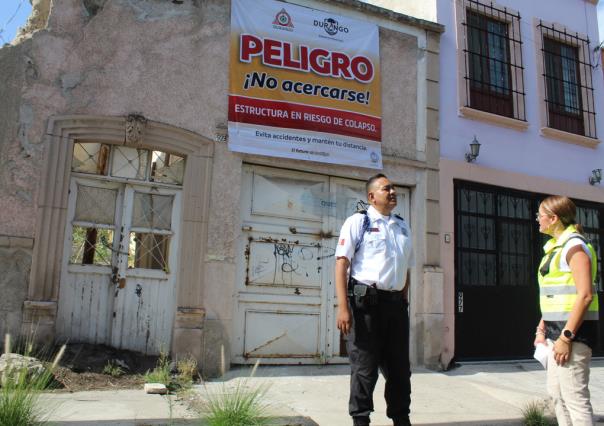 183 fincas en riesgo de colapso en la ciudad de Durango. Municipio toma acción
