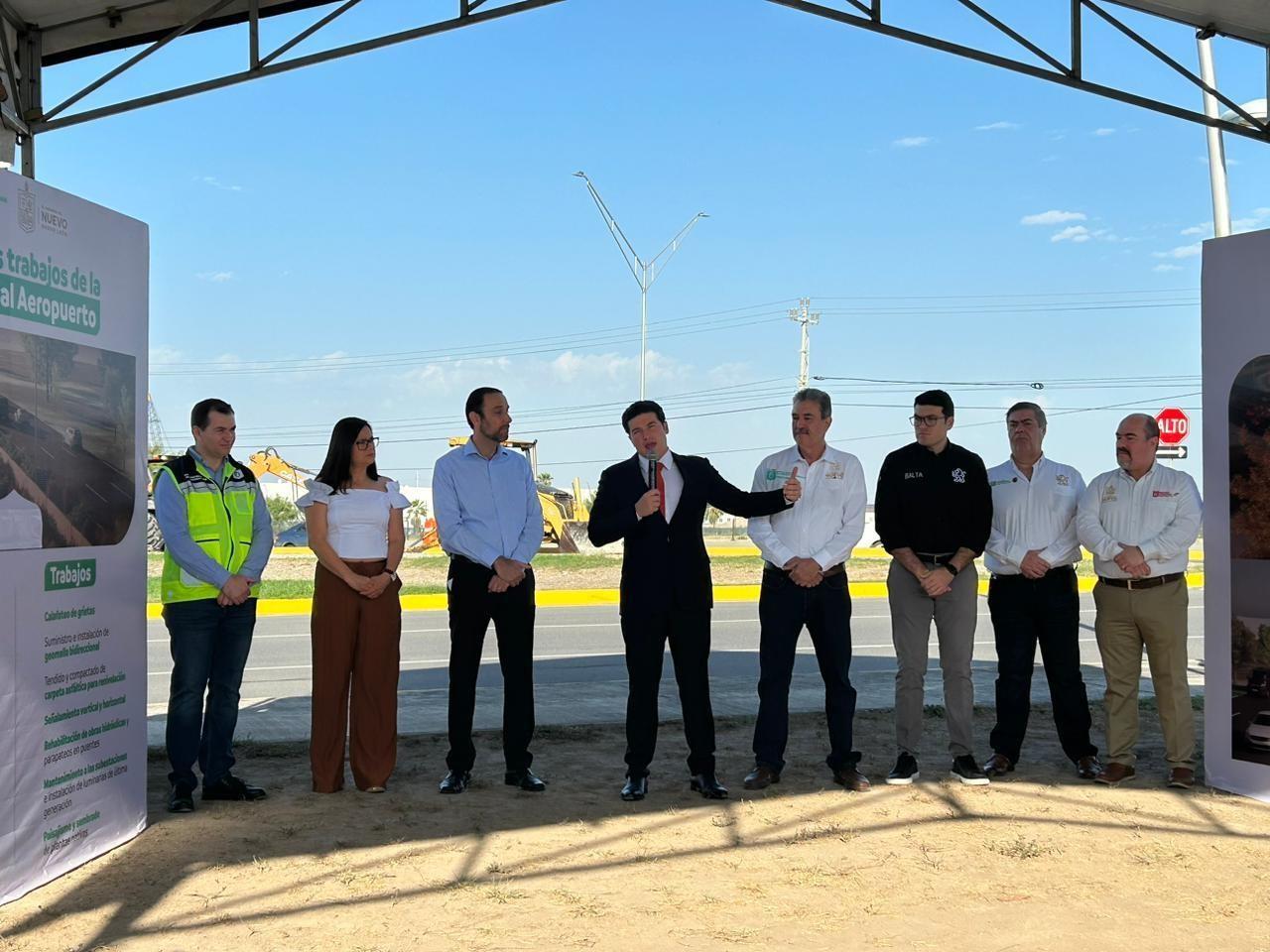 El gobernador dio a conocer durante su mensaje en los inicios de los trabajos de la Autopista al Aeropuerto de Apodaca. Foto: Especial.