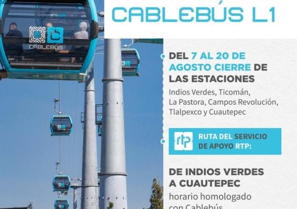 Cerrarán 6 estaciones del Cablebús por Revisión Anual 2023