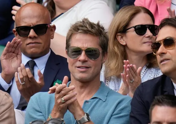 Brad Pitt es tendencia por su presencia en la final de Wimbledon