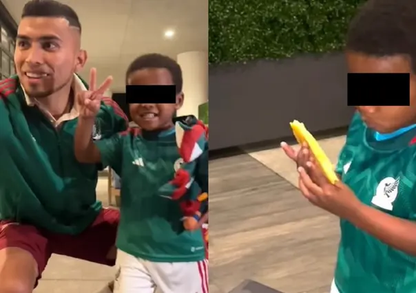 ¡Xavian, hermano, ya eres mexicano! Niño etíope luce con orgullo jersey del Tri