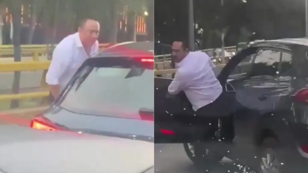 VIDEO: Automovilista violento protagoniza incidente en Río Churubusco