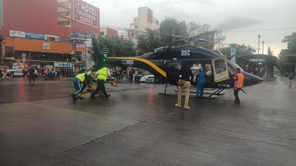 Helicóptero de la SSC brinda apoyo en el traslado de paciente por enfermedad