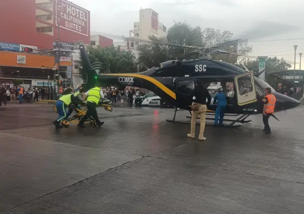 Helicóptero de la SSC brinda apoyo en el traslado de paciente por enfermedad